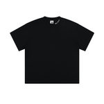 MFN Tee in black with oversized fit, featuring 'Made For Now' embroidered on the collar. A stylish unisex t-shirt for modern streetwear fashion.