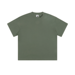MFN Tee in olive green with oversized fit and embroidered neckline, ideal for modern streetwear fashion in the T-Shirts category.