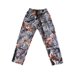 Woodland Pants - Vintage Streetwear Tapestry with elastic waist and autumn forest print. Relaxed fit ideal for casual and streetwear fashion.