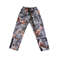 Woodland Pants - Vintage Streetwear Tapestry with elastic waist and autumn forest print. Relaxed fit ideal for casual and streetwear fashion.